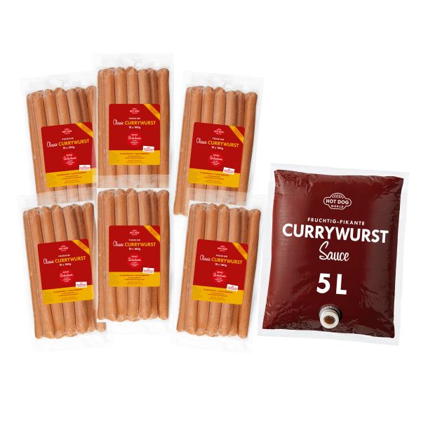60 x Currywurst mit Sauce